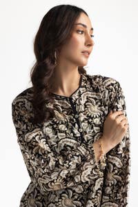 UAE -Lawn Gold Printed Shirt IUSTK-260