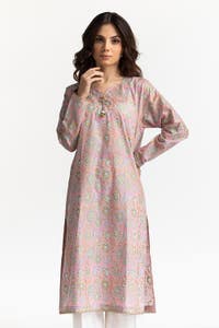 UAE-Lawn Gold Printed Shirt IUSTK-262