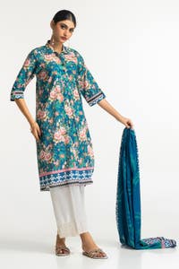UAE-Lawn Printed Shirt And Dupatta IUSTKD-148