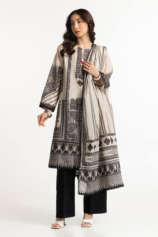 UAE -Lawn Printed Shirt And Dupatta IUSTKD-291