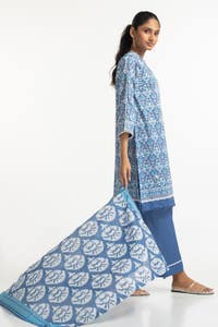 UAE -3PC Lawn Printed Suit IUSTKSD-107