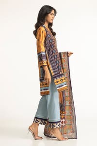 UAE-3 Piece Lawn Printed Suit IUSTKSD-111