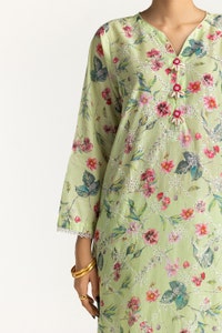 UAE -3PC Lawn Printed With Embroidered Suit IUSTKSD-157