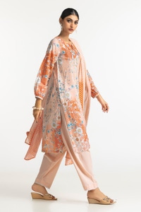 UAE -3PC Lawn Printed With Embroidered Suit IUSTKSD-178