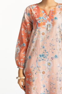 UAE -3PC Lawn Printed With Embroidered Suit IUSTKSD-178