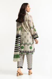 UAE -3PC Jacquard Printed Suit IUSTKSD-186