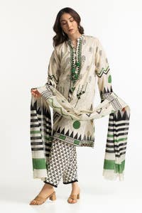 UAE -3PC Jacquard Printed Suit IUSTKSD-186