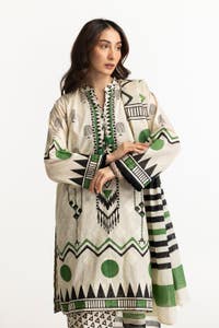UAE -3PC Jacquard Printed Suit IUSTKSD-186