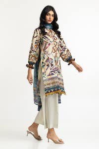 UAE -3PC Lawn Printed Suit IUSTKSD-208