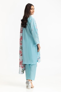 UAE -3 Piece Lawn Printed With Embroidered Suit IUSTKSD-210