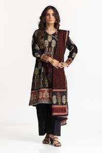 UAE -3 Piece Lawn Printed Suit IUSTKSD-218