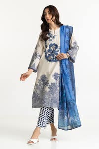 UAE -3PC Jacquard Embroidered Suit IUSTKSD-223