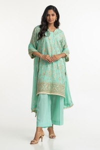 UAE-3 Piece Chiffon Embroidered Suit IUSTKSD-228