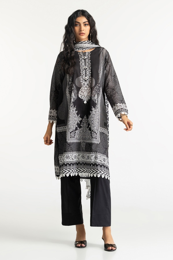 UAE -3PC Lawn Printed Suit IUSTKSD-235