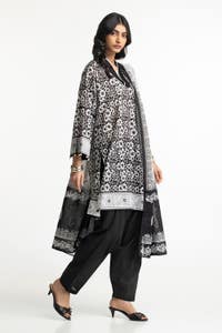 UAE-3 Piece Lawn Printed Suit IUSTKSD-251
