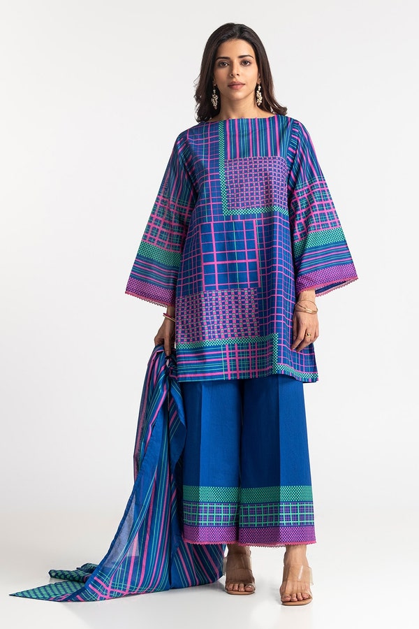 UAE -3PC Lawn Printed Suit IUSTKSD-26
