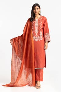UAE -3 Piece Lawn Embroidered Suit IUSTKSD-275