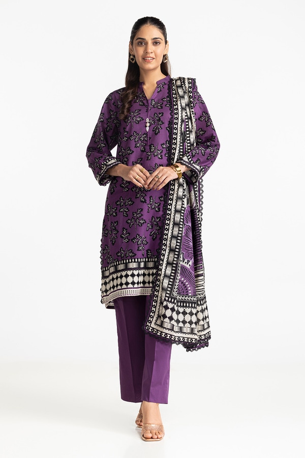 UAE -3 Piece Lawn Printed Suit IUSTKSD-276