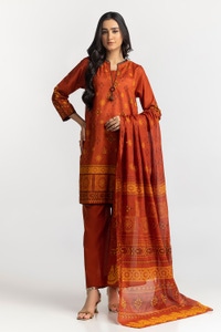 UAE -3PC Lawn Printed Suit IUSTKSD-30