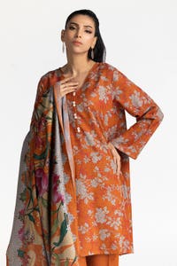 UAE -3 Piece Dhanak Printed Suit IUSTKSD-321