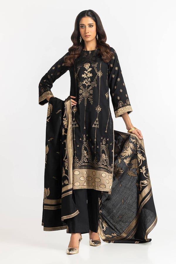 UAE-3 Piece Jacquard Suit IUSTKSD-346