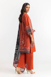 UAE -3 Piece Printed Khaddar Suit IUSTKSD-347