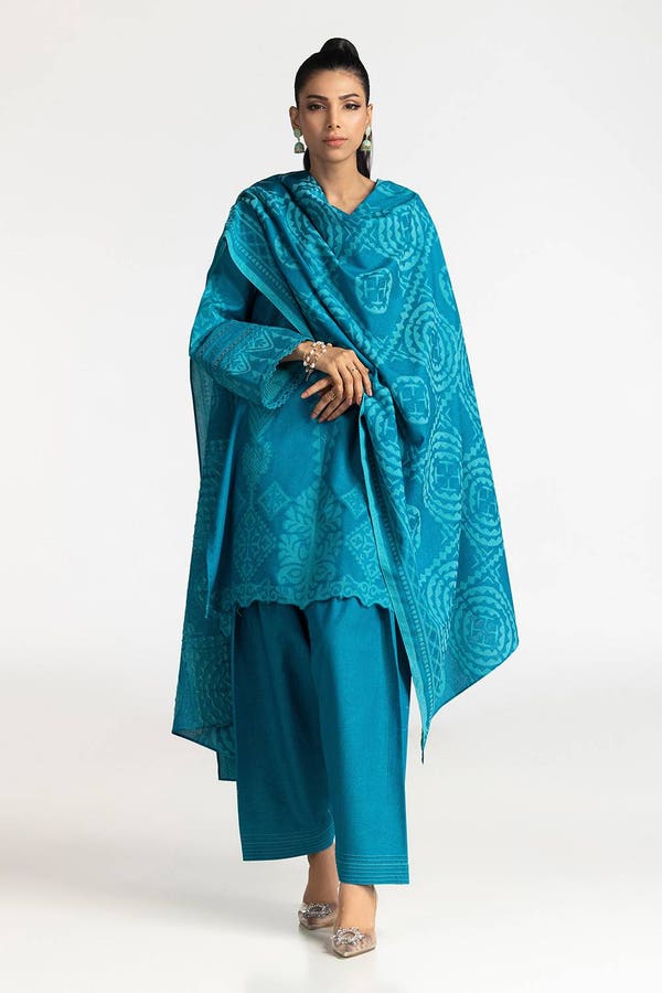 UAE-3 Piece Jacquard Suit IUSTKSD-349