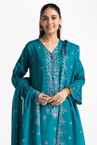 UAE -3 Piece Jacquard Embroidered Suit IUSTKSD-351