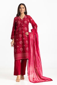 UAE -3 Piece Jacquard Embroidered Suit IUSTKSD-354