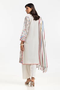 UAE -3 Piece Lawn Printed With Embroidered Suit IUSTKSD-363