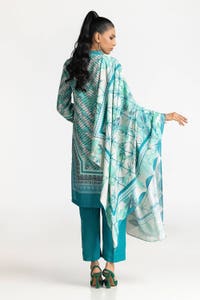 UAE-3 Piece Karandi Printed Suit IUSTKSD-365
