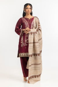 UAE-3 Piece Jacquard Embroidered Suit IUSTKSD-367