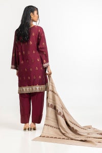 UAE-3 Piece Jacquard Embroidered Suit IUSTKSD-367