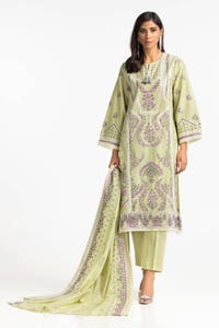 UAE -3 Piece Lawn Embroidered Suit IUSTKSD-368