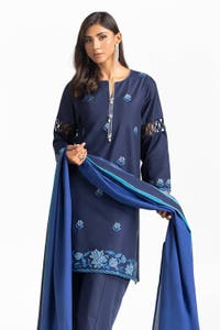 UAE -3 Piece Lawn Embroidered Suit IUSTKSD-370