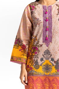 UAE-3 Piece Lawn Embroidered Suit IUSTKSD-372