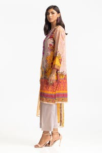 UAE-3 Piece Lawn Embroidered Suit IUSTKSD-372
