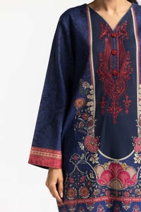 UAE -3 Piece Khaddar Printed With Embroidered Suit IUSTKSD-377