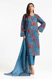 UAE -3 Piece Lawn Printed Suit IUSTKSD-379