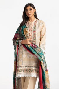 UAE-3 Piece Schiffli Embroidered Lawn Suit IUSTKSD-380