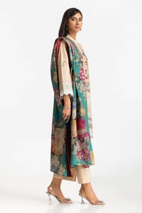 UAE-3 Piece Schiffli Embroidered Lawn Suit IUSTKSD-380
