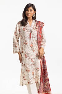 UAE -3 Piece Lawn Printed Suit IUSTKSD-382