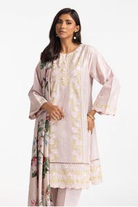 UAE-3 Piece Schiffli Embroidered Lawn Suit IUSTKSD-390