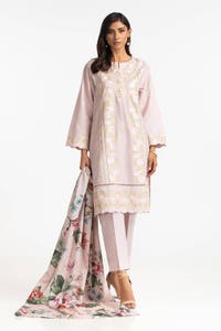UAE-3 Piece Schiffli Embroidered Lawn Suit IUSTKSD-390