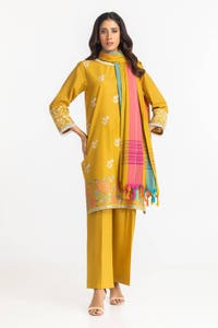 UAE-3 Piece Cambric Embroidered Suit IUSTKSD-391