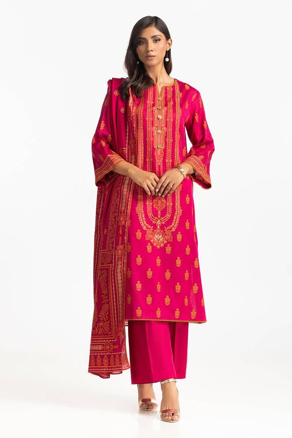 UAE -3 Piece Dyed Jacquard Suit IUSTKSD-401
