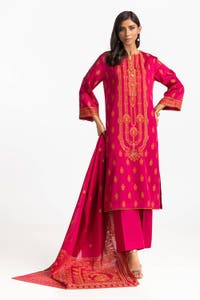 UAE -3 Piece Dyed Jacquard Suit IUSTKSD-401