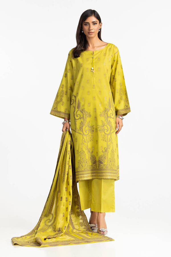 UAE -3 Piece Dyed Jacquard Suit IUSTKSD-402