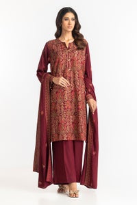 UAE-3 Piece Karandi Embroidered Suit IUSTKSD-433