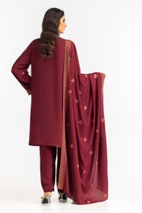 UAE-3 Piece Karandi Embroidered Suit IUSTKSD-433
